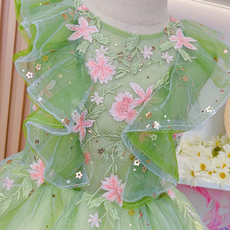 Children's Princess Tulle Tutu Summer Fashionable Formal Children's Dress