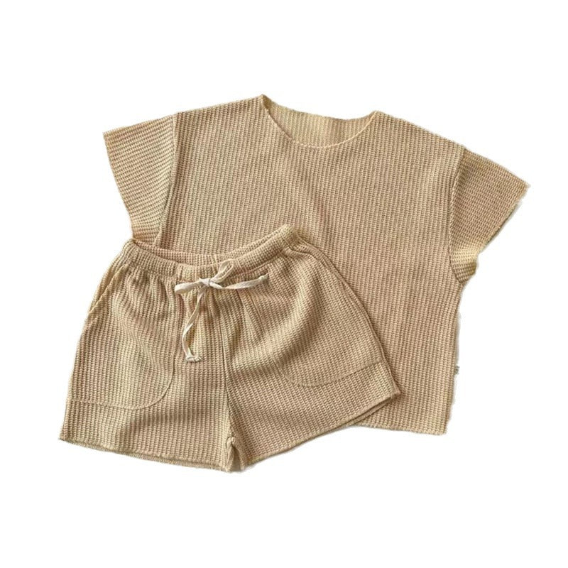 Children's Style Clothing Fashion Casual Short-sleeved Home Wear Children's Suit