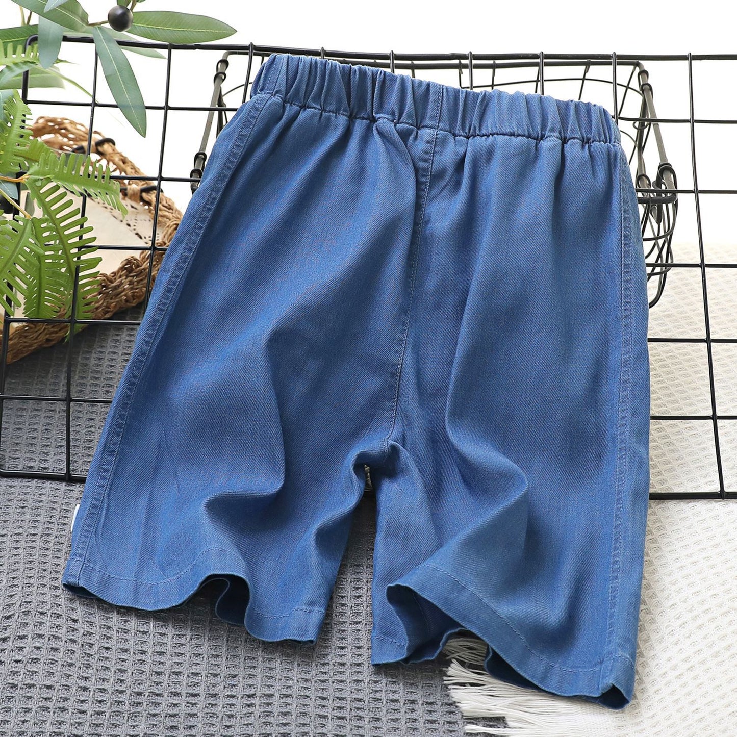 Children's Denim Medium Large Washed Cool Silk Children's Pants