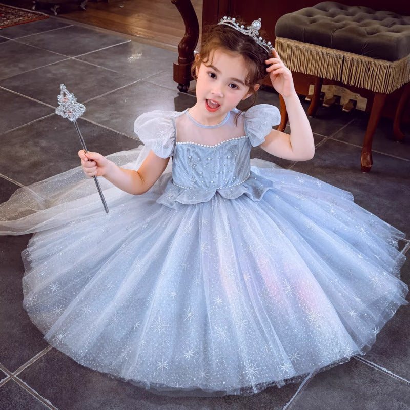 Children's Frozen Princess Summer Luminous Long Birthday Children's Dress