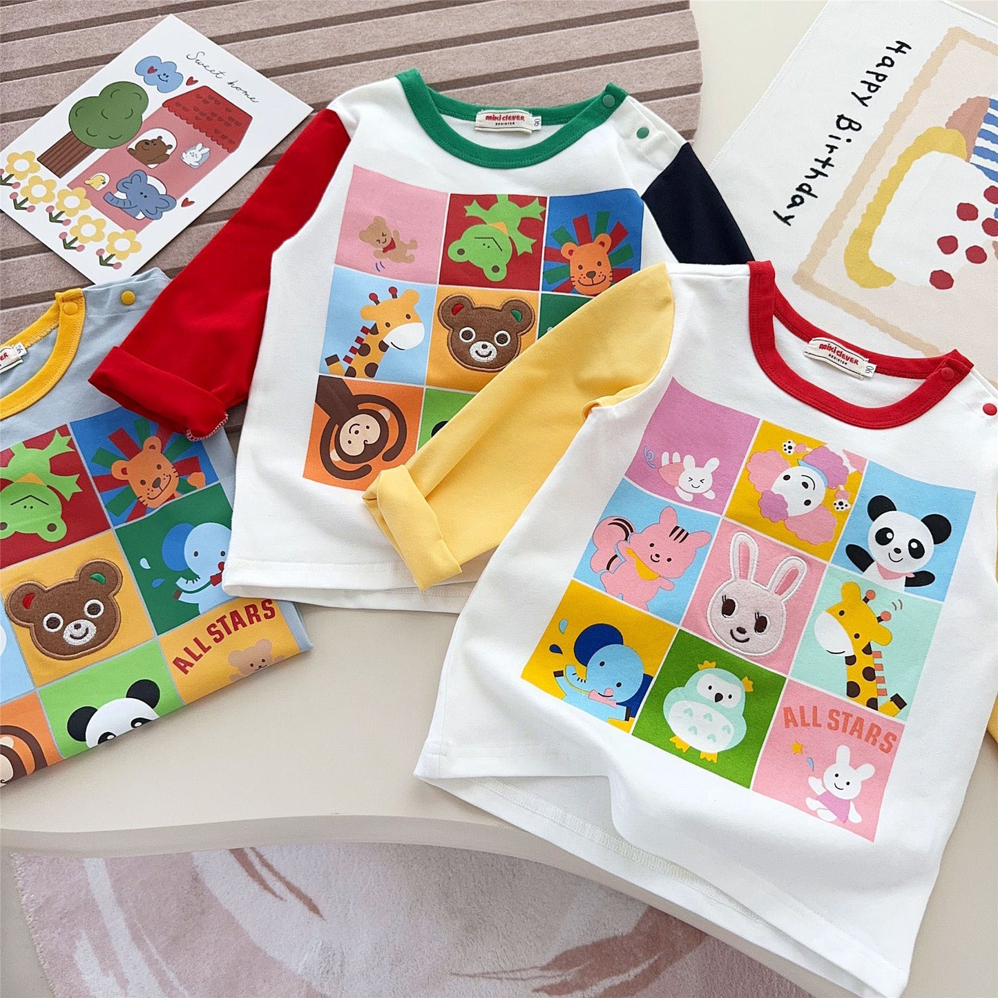 Autumn Long Sleeve Boys Cartoon Round Children's T-shirt