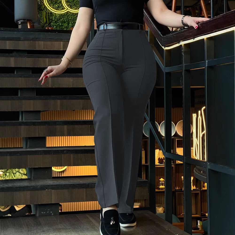 Women's Dry Well High Waist Save Design Casual Pants