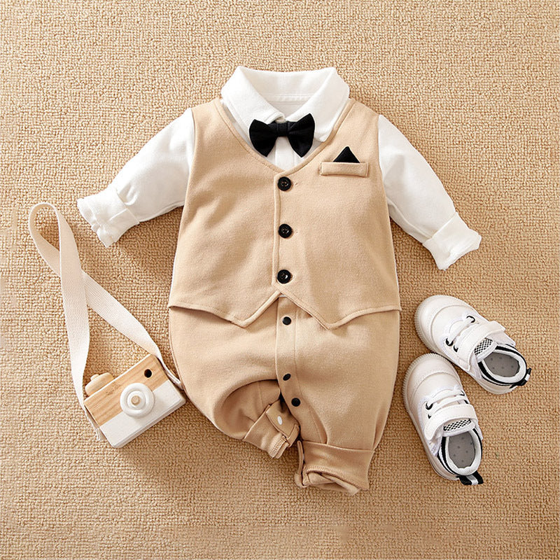 Jumpsuit Red Born Rompers Handsome Autumn Jumpsuit, Climbing Suit