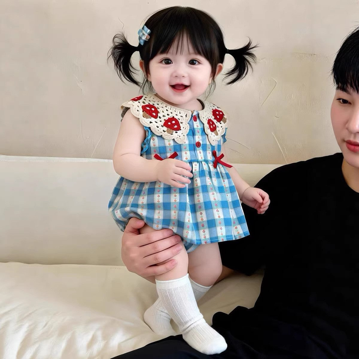 Summer Thin Sleeveless Doll Collar Bow Western Style Romper Going Jumpsuit, Climbing Suit