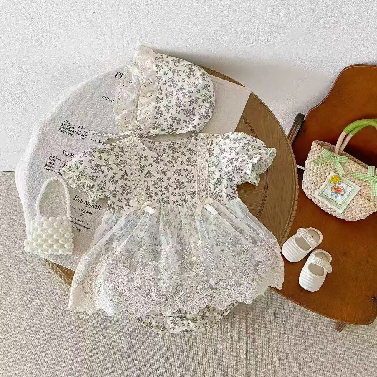 Summer Fresh Jumpsuit Fashion Floral Lace Jumpsuit, Climbing Suit