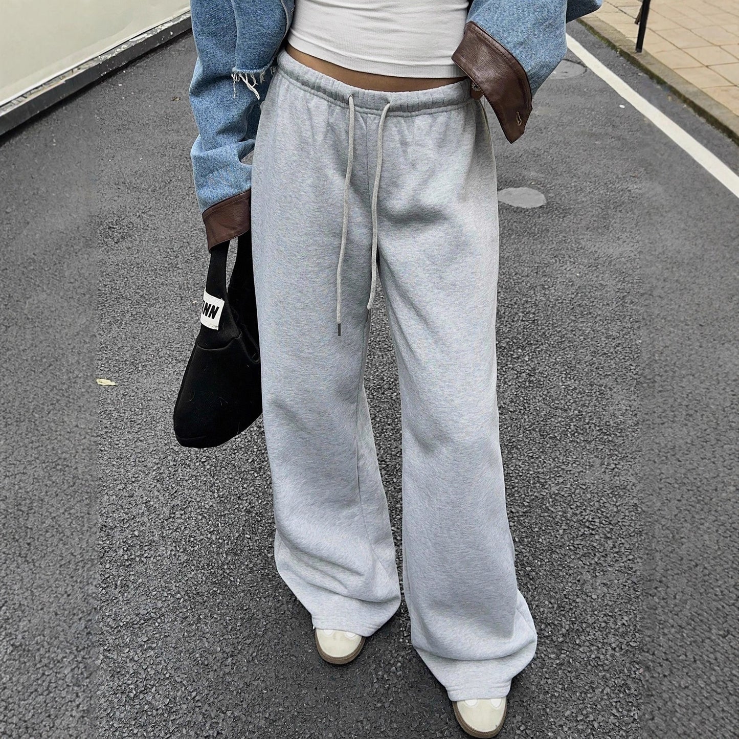 Early Autumn Style Retro Waist Idle Versatile Pants