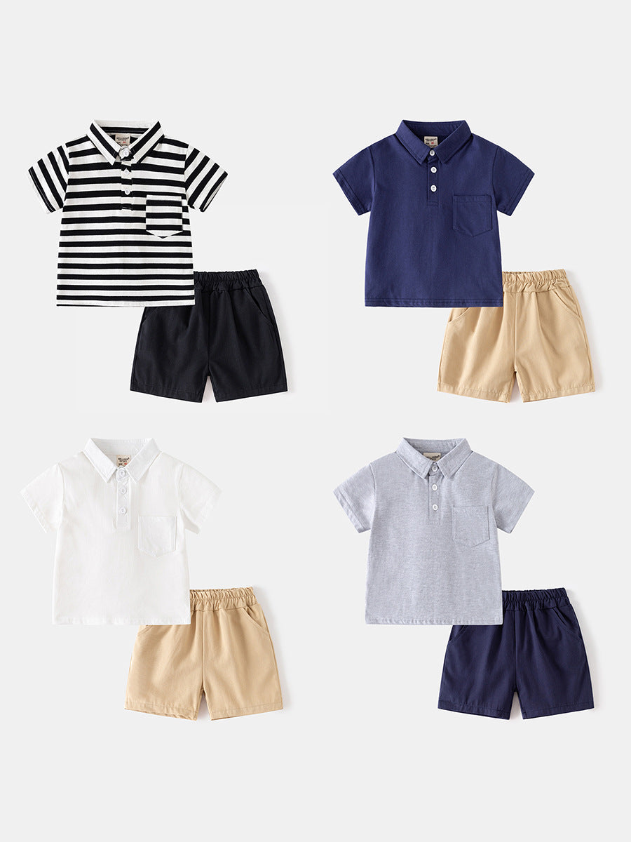 Children's Summer Short Sleeve Shorts Two-piece Clothing Children's Suit