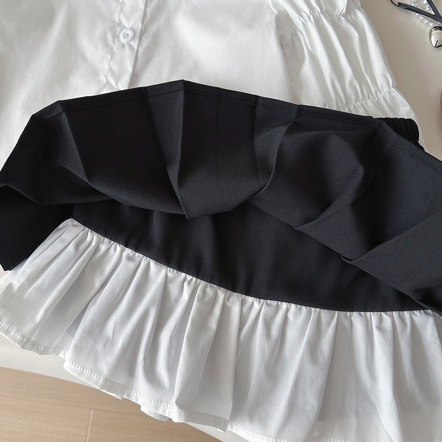 Autumn Fashionable Preppy Style Set Doll Collar Shirt Children's Suit