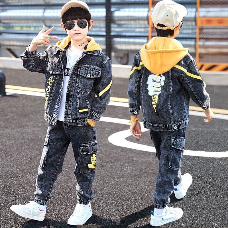 Children's Clothing Boys Spring Clothes Korean Style Middle Big Handsome Children's Suit