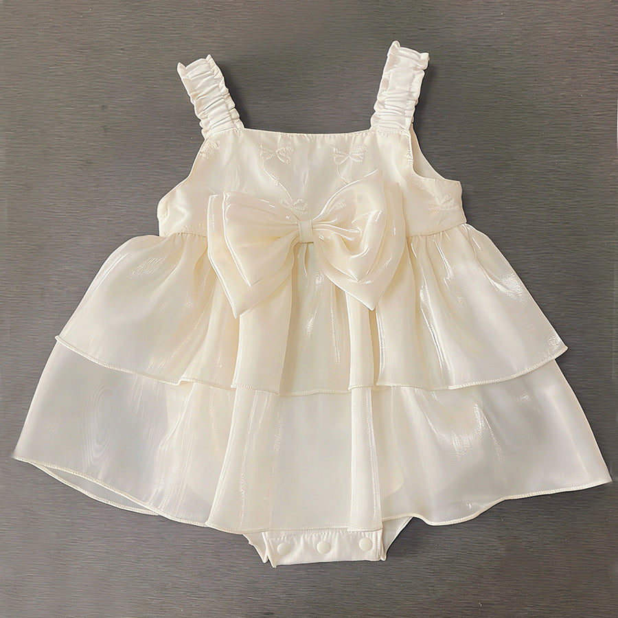 Skirt Full Moon Year Pleated Shoulder Strap Streamer Children's Dress