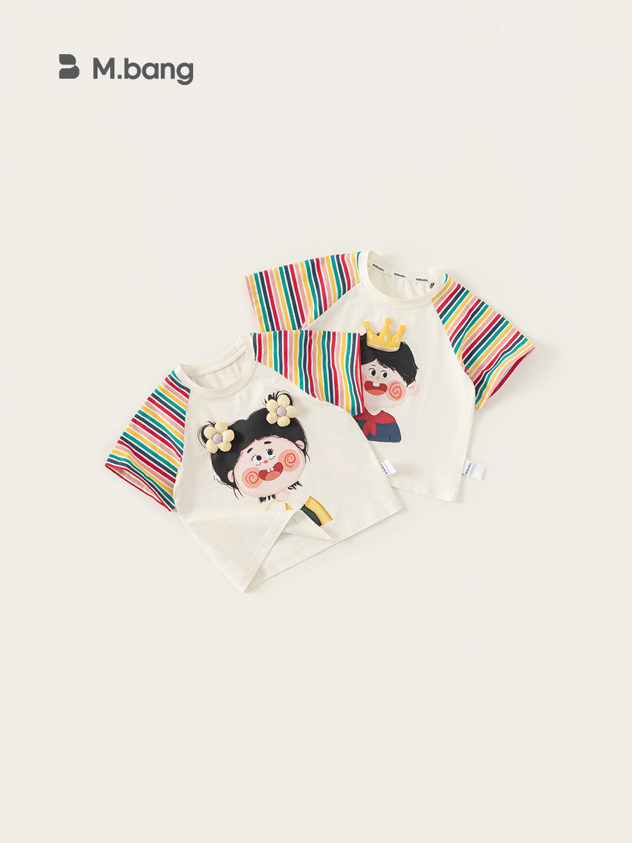Children's Clothing Summer Dress Clothes Cartoon Printed Children's T-shirt