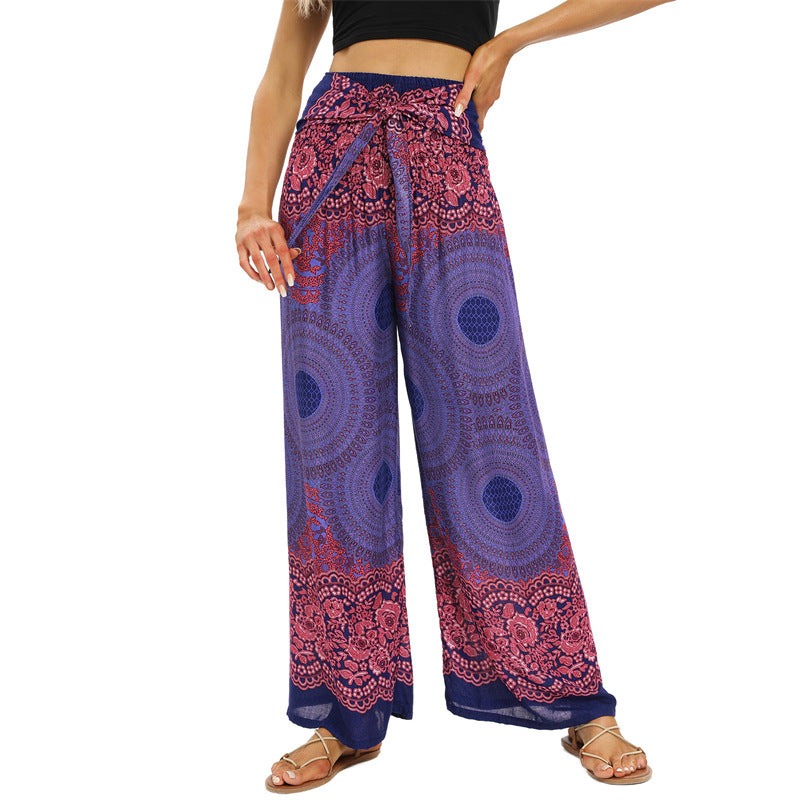 Classic Bohemian Loose Rayon Culottes Summer Casual Pants