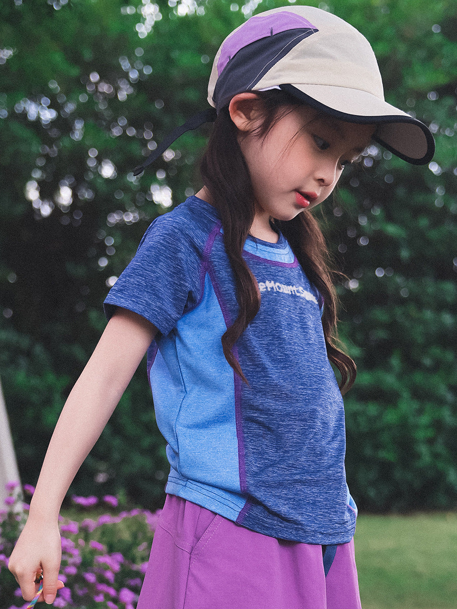 Children's Clothing Short-sleeved Summer Contrast Color Cool Feeling Breathable Short Sleeve Children's T-shirt