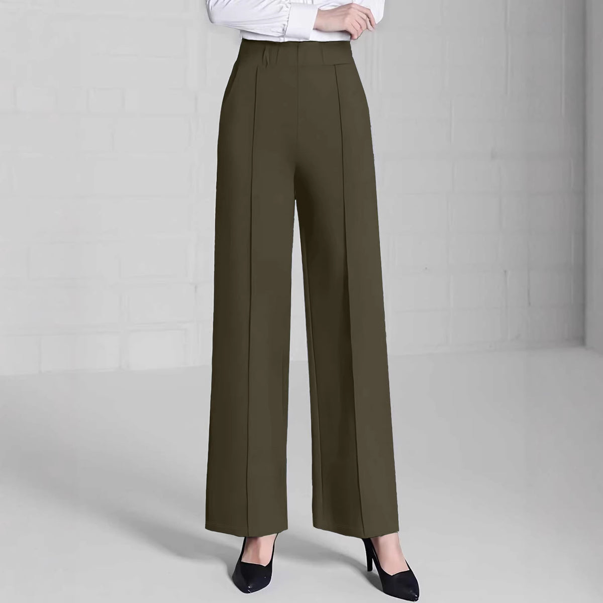 Graceful Women's High Waist Loose Slimming Casual Pants