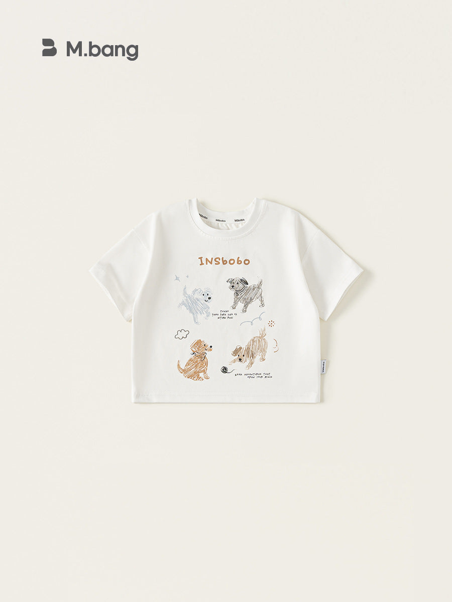 Children's Clothing Tops Summer Cartoon Printed Thin Children's T-shirt