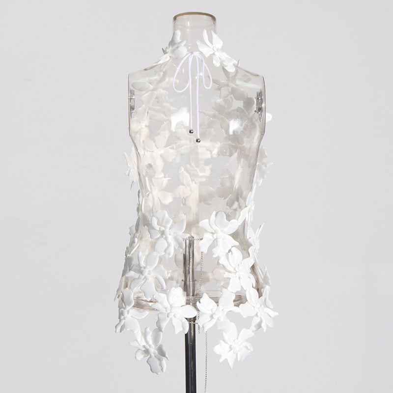 Women's Sexy Hot French Style Outerwear Camisole Summer Beautiful Design Flower Small Vest/suspenders/tube Top