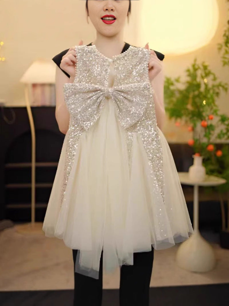 Children's Sequins Princess Summer Fashion Fashionable Vest Children's Dress