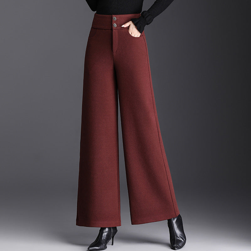 Women's Waist Wide Leg Loose Swing Straight Pants