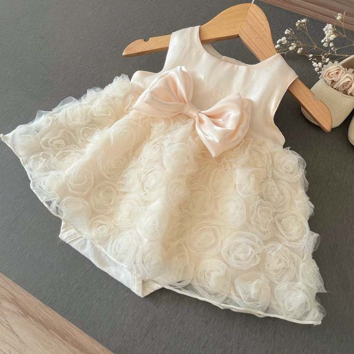 Skirt Vest Rose Summer Sweet Birthday Children's Dress