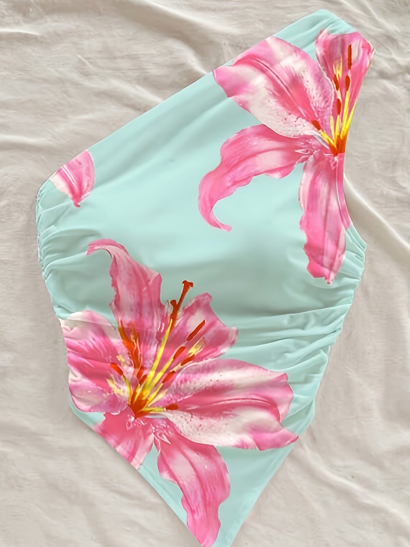 Printed Flower Print Summer Plant Oblique Small Vest/suspenders/tube Top