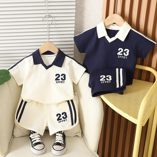 Children's Short-sleeved T-shirt Summer Clothing Shorts Clothes Children's Suit