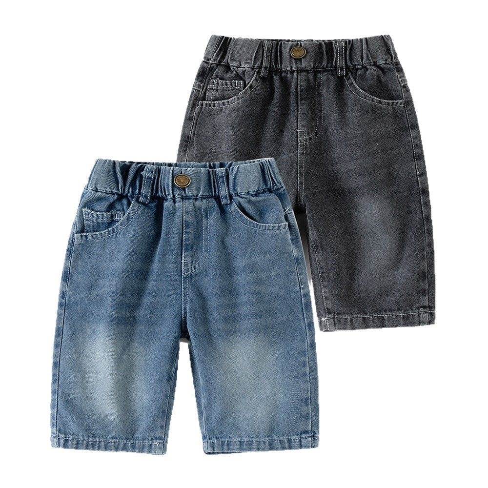 Children's Summer Clothing Boys Solid Color Shorts Medium Children's Pants