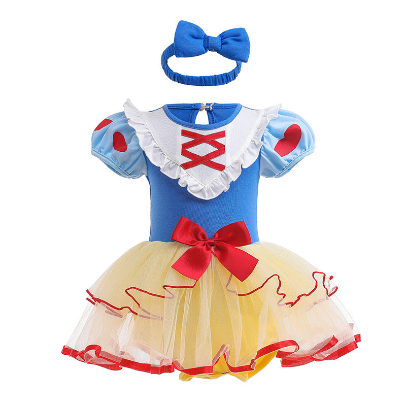 Children's Halloween Clothing Short Sleeve Pullover Infant Princess Jumpsuit Romper Jumpsuit, Climbing Suit