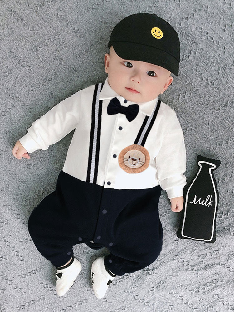 Romper One Month Boy Pure Cotton Rompers First Birthday Jumpsuit, Climbing Suit