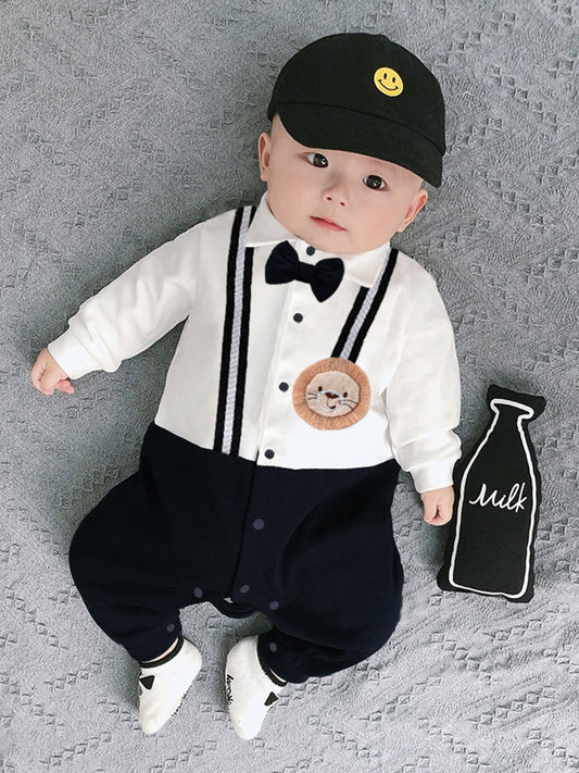 Romper One Month Boy Pure Cotton Rompers First Birthday Jumpsuit, Climbing Suit