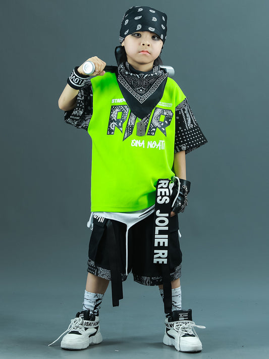 Children's Cashew Summer Sports Hip Hop Costume Children's Suit