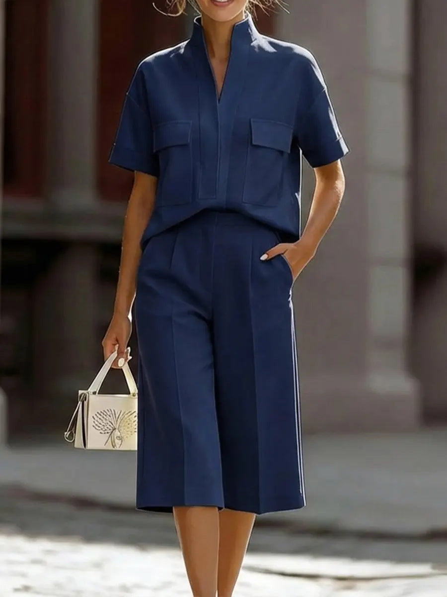 Attractive Women's Spring Loose Solid Color Fashion Casual Suit