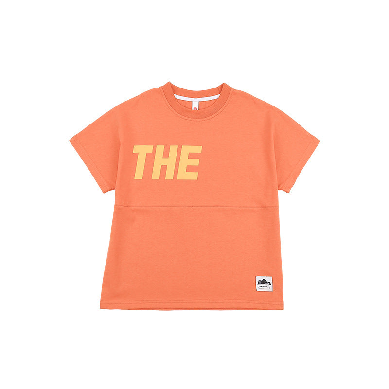 Children's Boy Cool Round Neck Top Middle Children's T-shirt