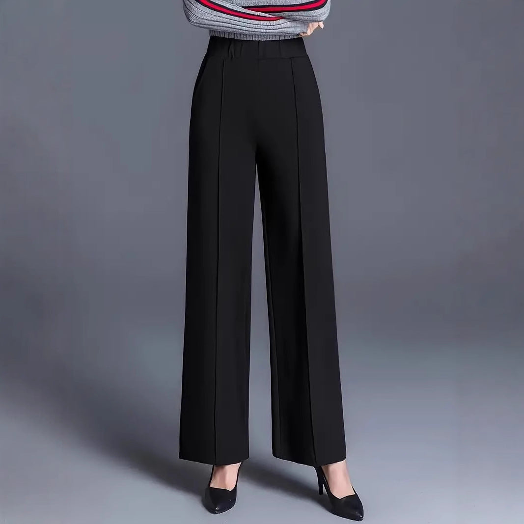 Popular Innovative Women's Solid Color Straight Casual Pants