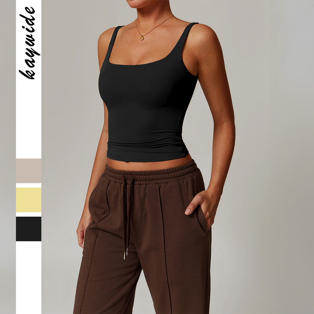 Comfortable Women's Yoga Solid Color Camisole Small Vest/suspenders/tube Top