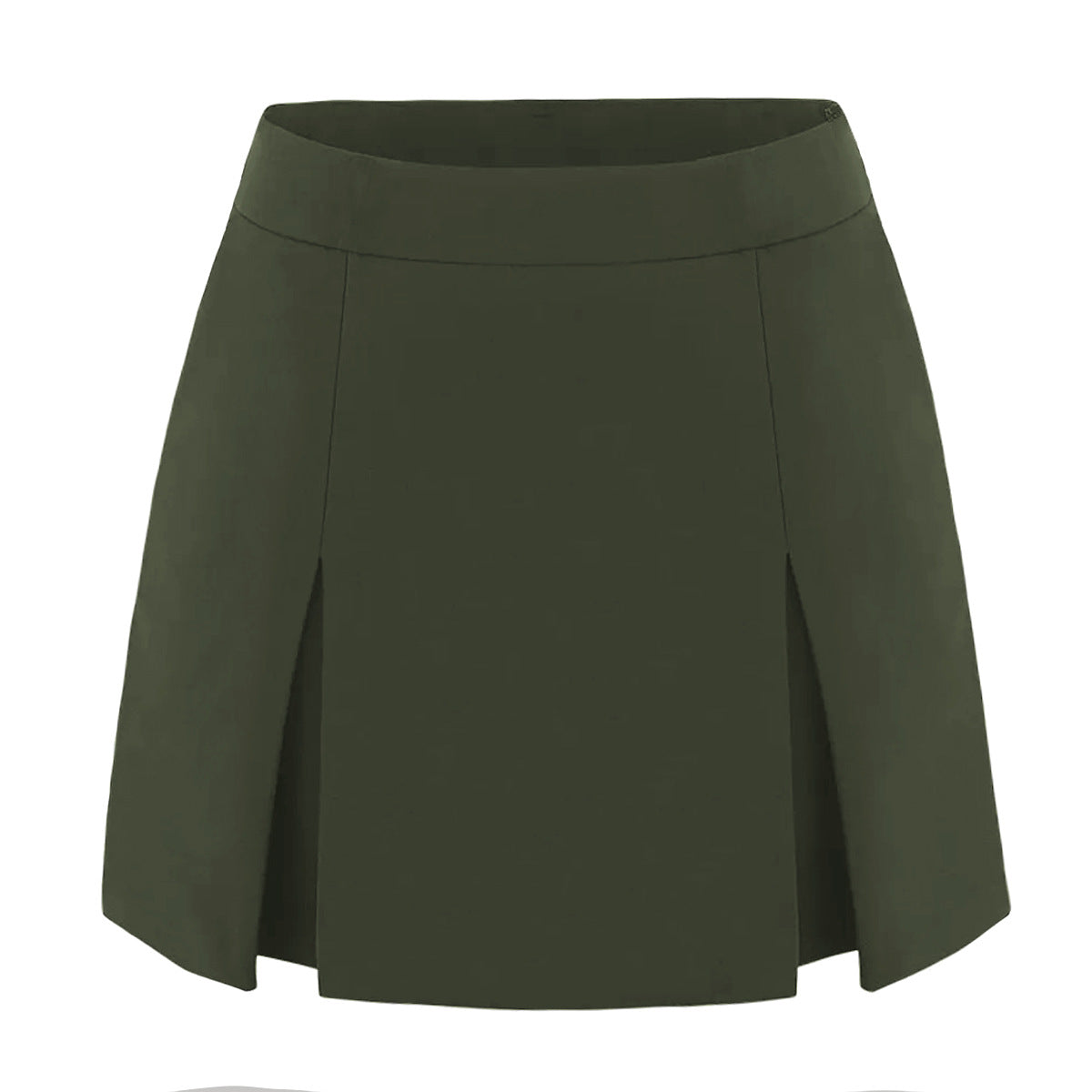 Women's Double Slit A- Line High Quality Elastic Skirt