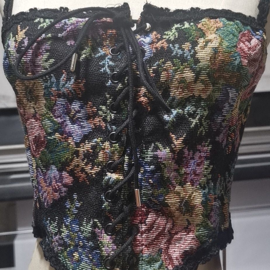 Women's Vintage Floral Camisole Fashionable Outer Wear Jacquard Embroidery Shorts