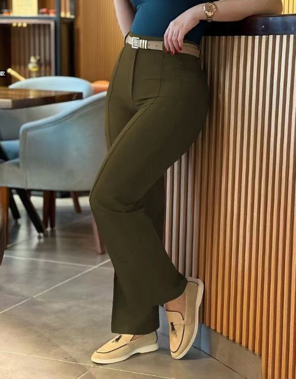 Women's Dry Well High Waist Save Design Casual Pants