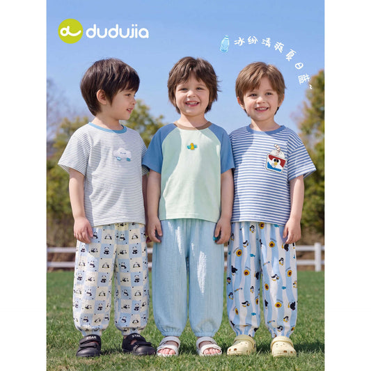 Children's Pants Summer Short Sleeve Thin Physical Anti Children's T-shirt