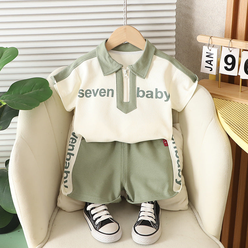 Children's Short-sleeved T-shirt Summer Clothing Shorts Clothes Children's Suit