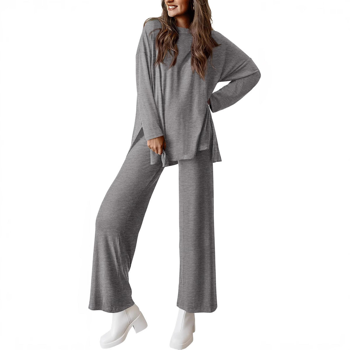 Women's Fresh Sweet Knitted Solid Color For Fashion Casual Suit