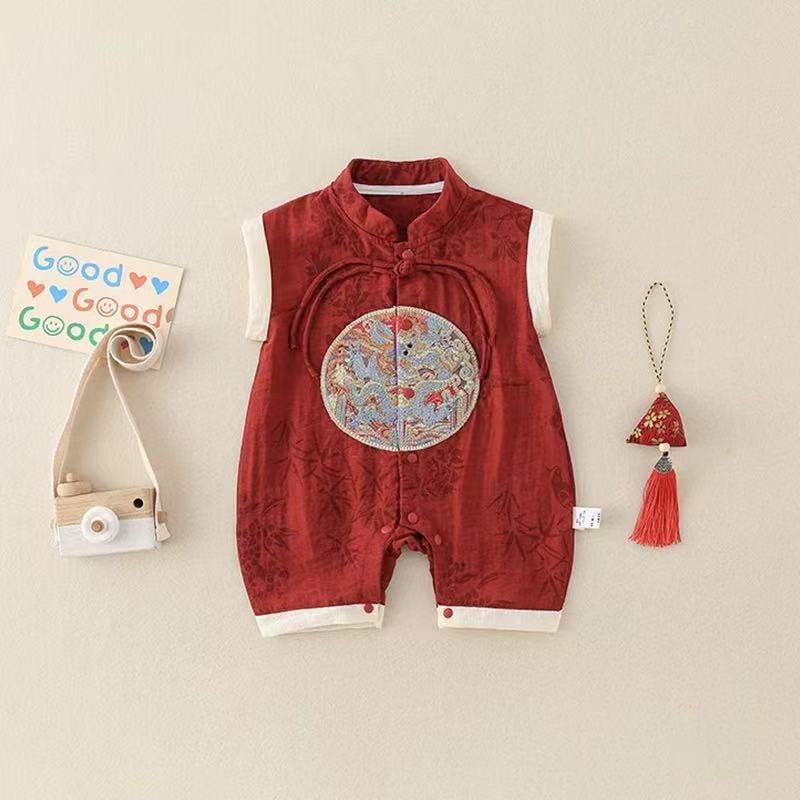 Embroidery Jumpsuit First Month Old Days Jumpsuit, Climbing Suit