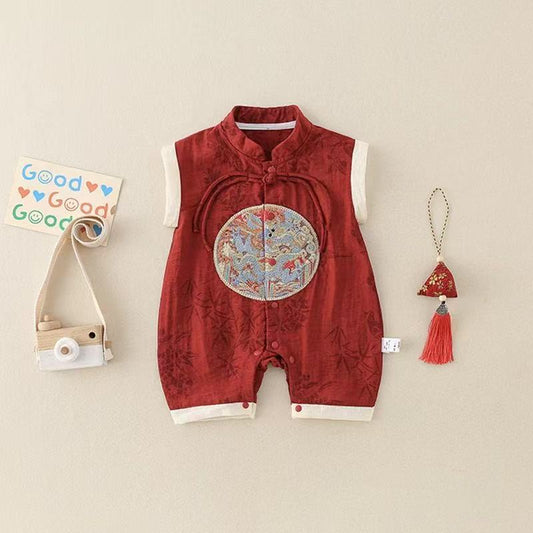 Embroidery Jumpsuit First Month Old Days Jumpsuit, Climbing Suit