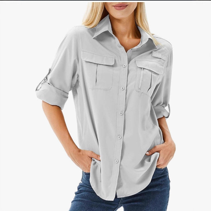 Women's Stretch Shirt Breathable Outdoor Thin Blouse