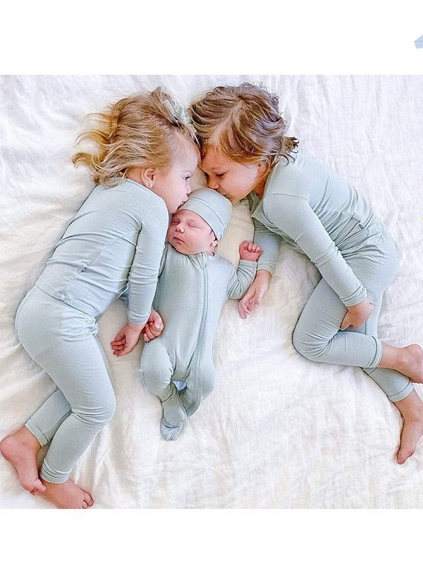 Bamboo Fiber Jumpsuits Romper Candy Color Long Sleeve Double Zipper Jumpsuit, Climbing Suit
