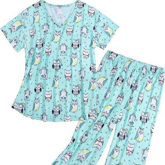Women's Popular Home Wear Printed Pajamas Pajama Comfortable Fashion Casual Suit