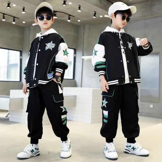 Children's Boys Baseball Jacket Sports Clothing Western Style Medium Children's Suit