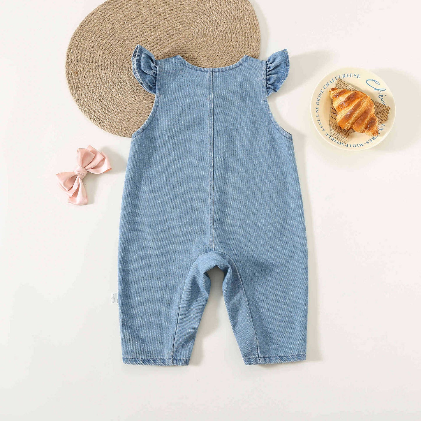 Autumn Denim Suspender Pants One-piece Born Fashionable Princess Jumpsuit Children's Suit