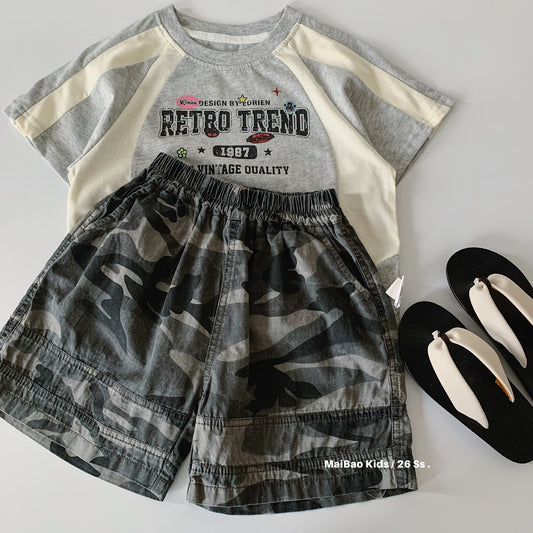 Children's Shorts Summer Korean Style Camouflage Slacks Children's Pants