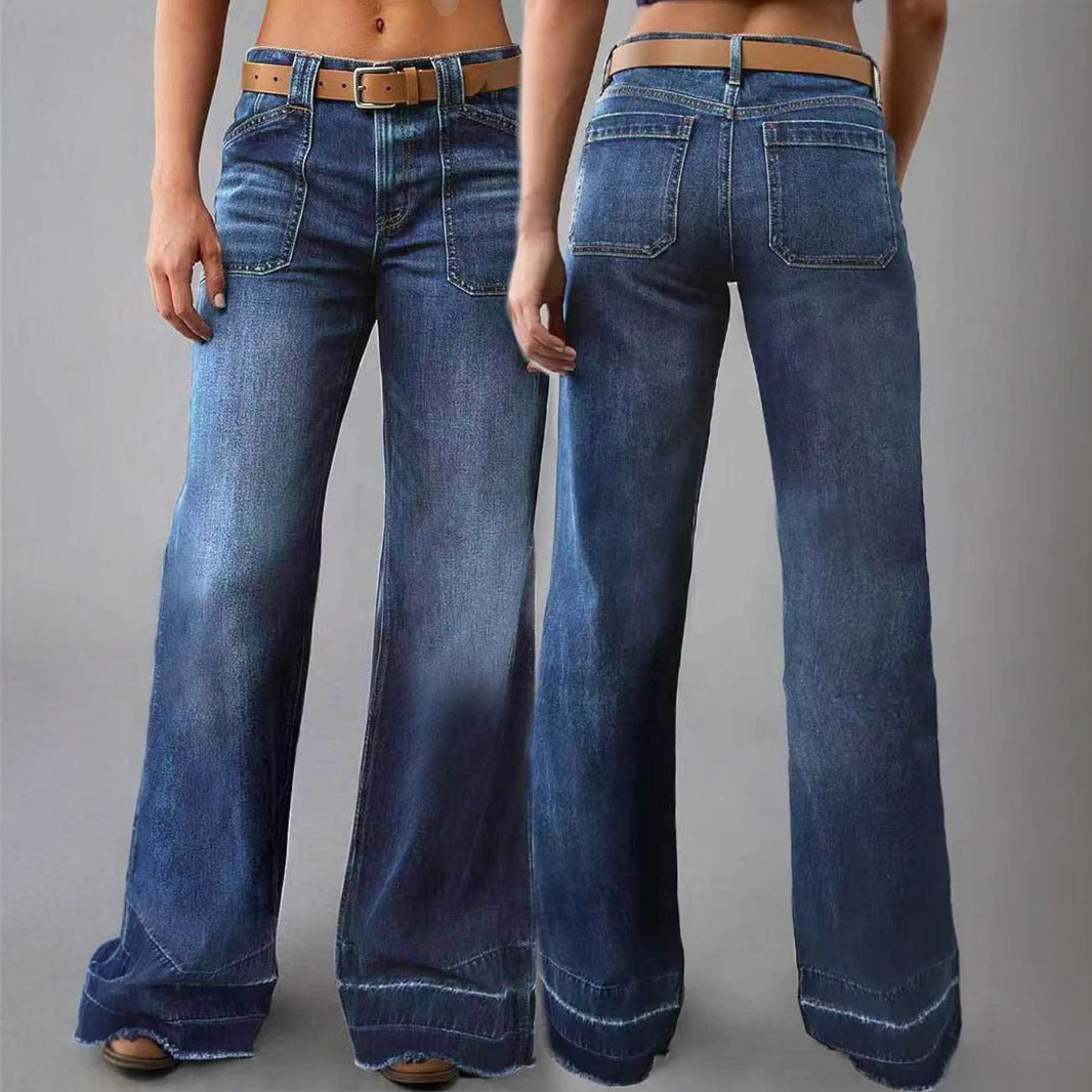 Women's Retro High Waist Straight Loose Slimming Women's Jeans