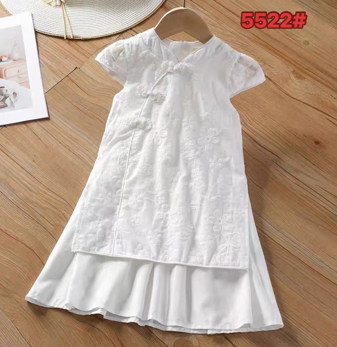 Children's Ethnic Style White Body Strap Braces Children's Dress